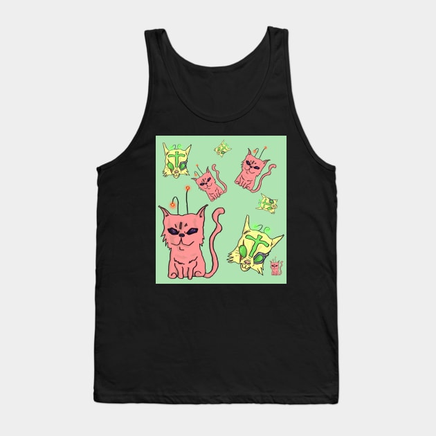 Space cats Tank Top by Alien-thang